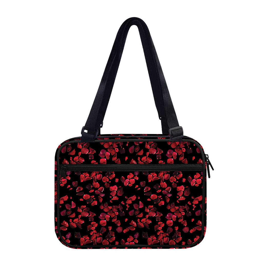 Rose Petals Pattern Print Double Strap Bible Bag
