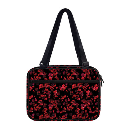 Rose Petals Pattern Print Double Strap Bible Bag