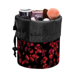 Rose Petals Pattern Print Drawstring Makeup Bag