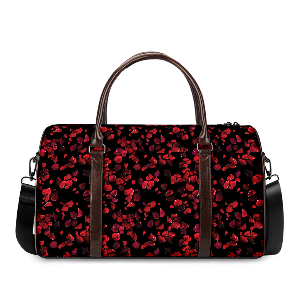 Rose Petals Pattern Print Duffle Bag