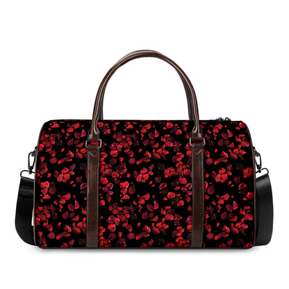 Rose Petals Pattern Print Duffle Bag