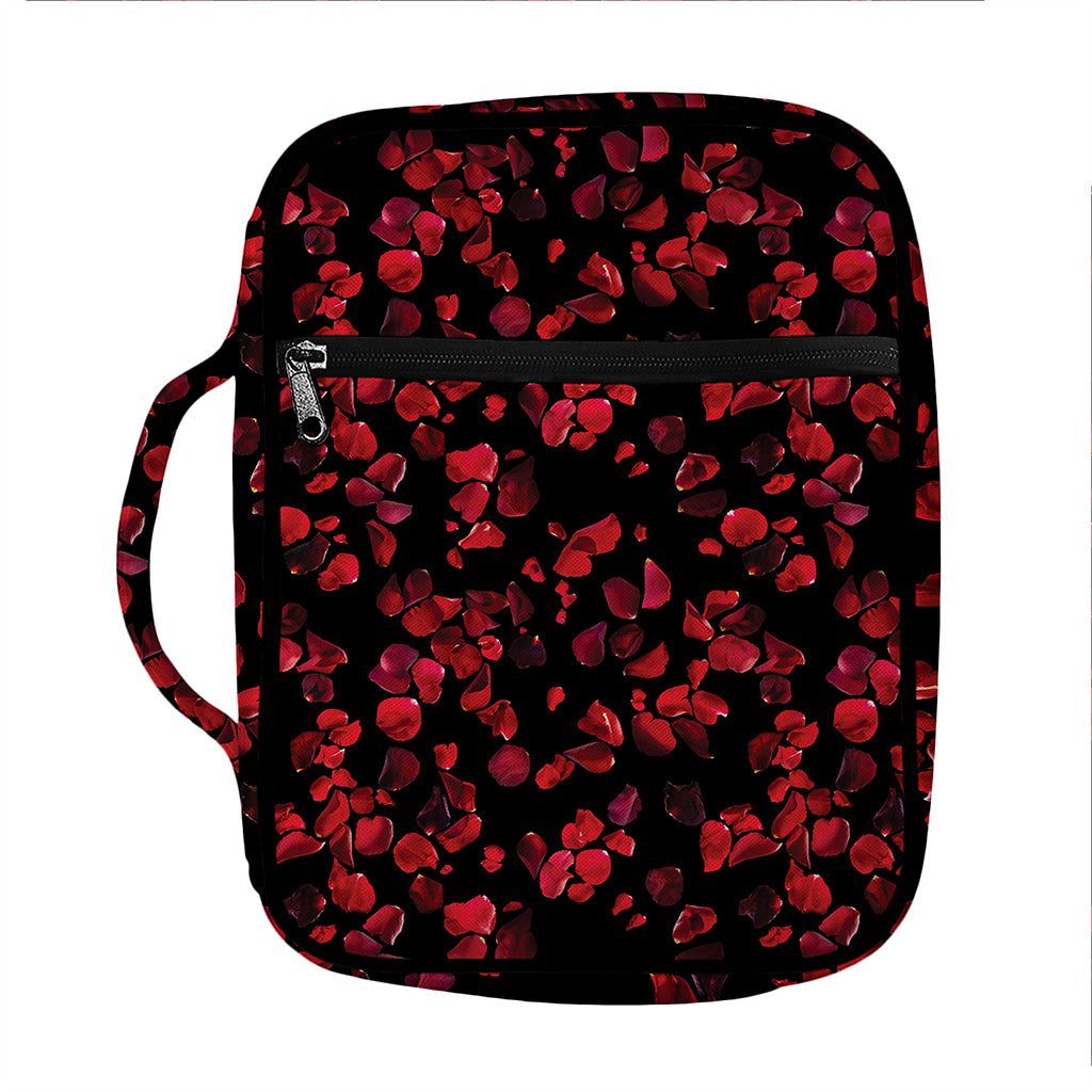 Rose Petals Pattern Print Front Pocket Bible Bag