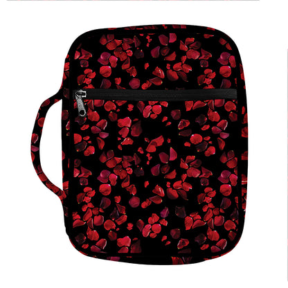 Rose Petals Pattern Print Front Pocket Bible Bag