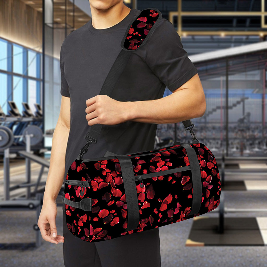 Rose Petals Pattern Print Gym Bag
