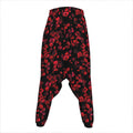 Rose Petals Pattern Print Hammer Pants