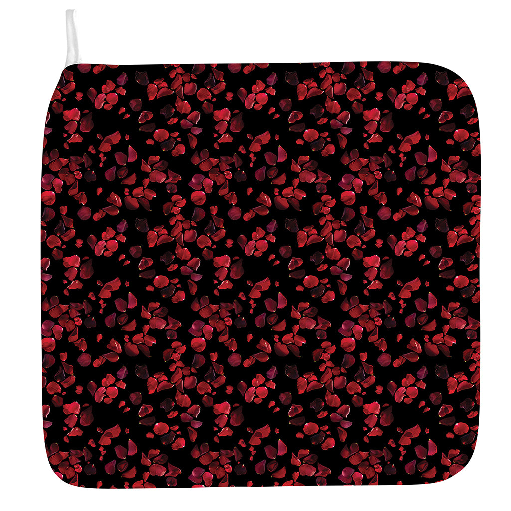 Rose Petals Pattern Print Hand Towel