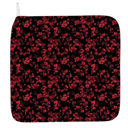 Rose Petals Pattern Print Hand Towel