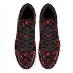 Rose Petals Pattern Print High Top Leather Sneakers
