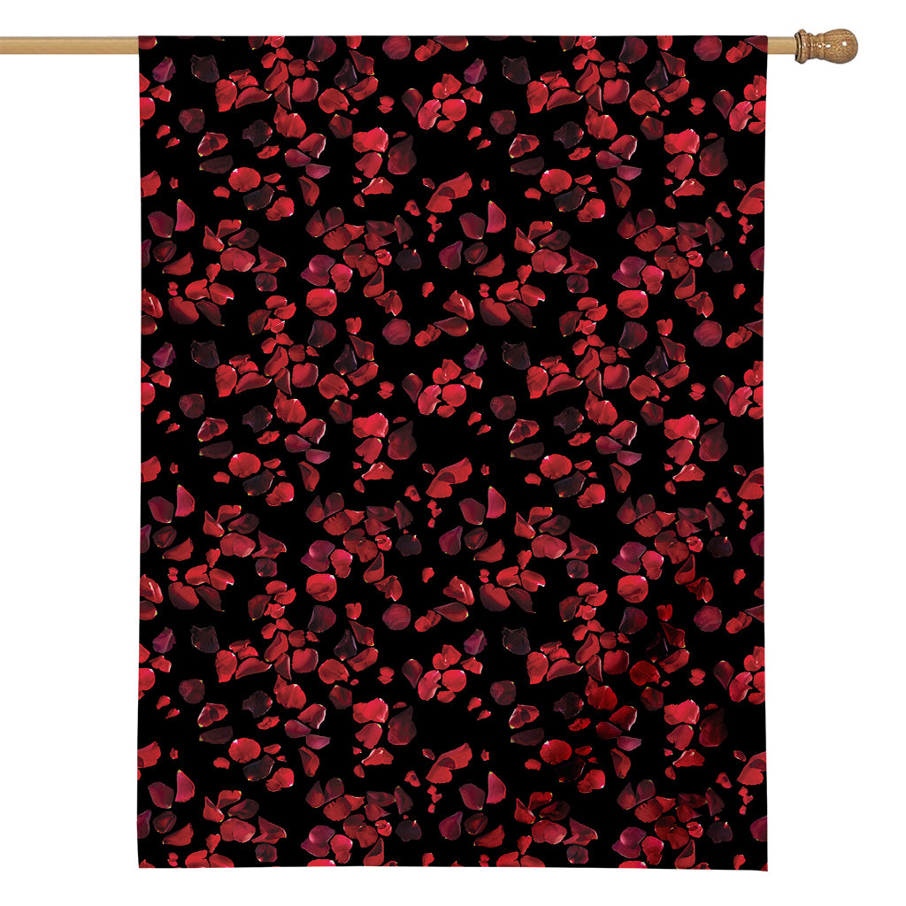 Rose Petals Pattern Print House Flag