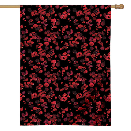 Rose Petals Pattern Print House Flag