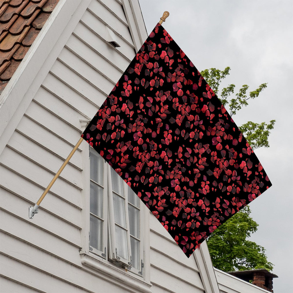 Rose Petals Pattern Print House Flag