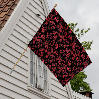 Rose Petals Pattern Print House Flag