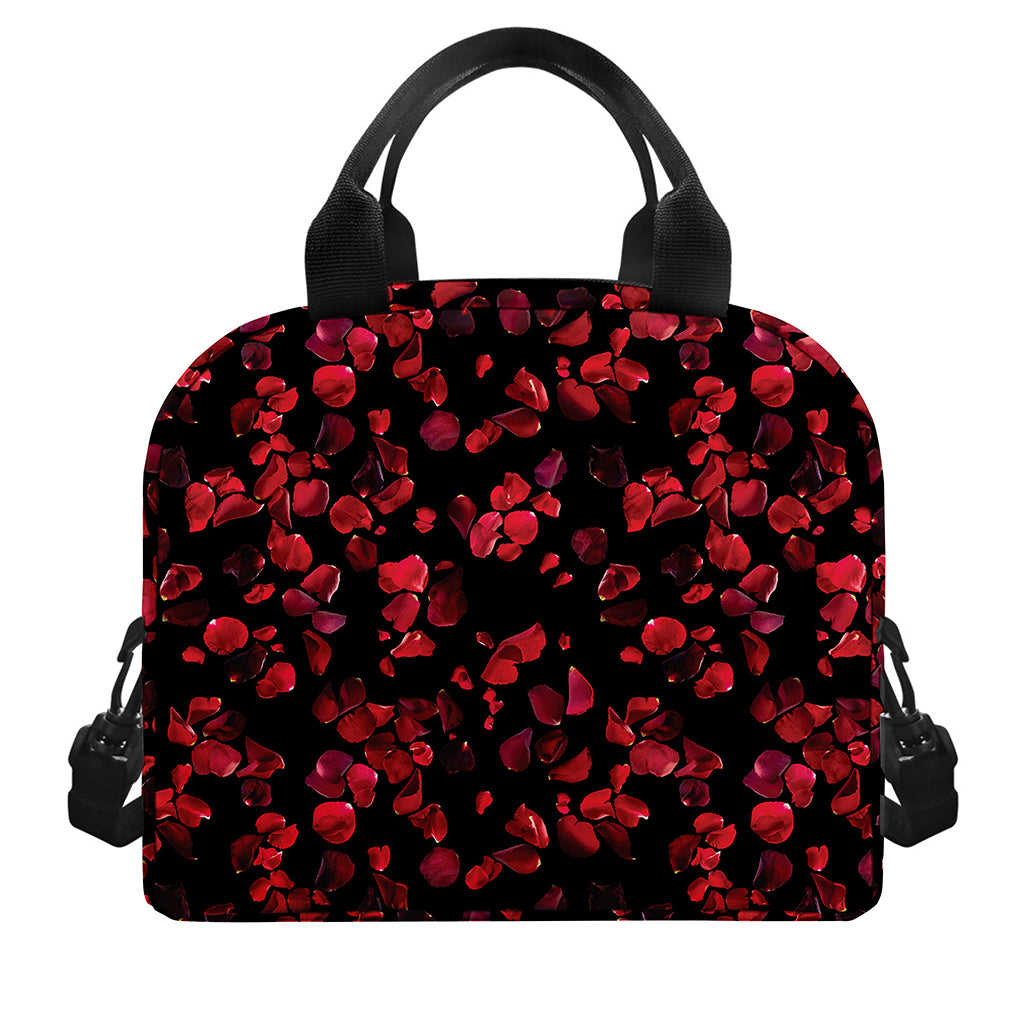 Rose Petals Pattern Print Insulated Lunch Bag