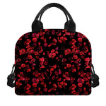 Rose Petals Pattern Print Insulated Lunch Bag
