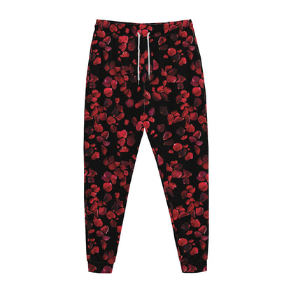 Rose Petals Pattern Print Jogger Pants