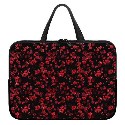 Rose Petals Pattern Print Laptop Sleeve With Handle
