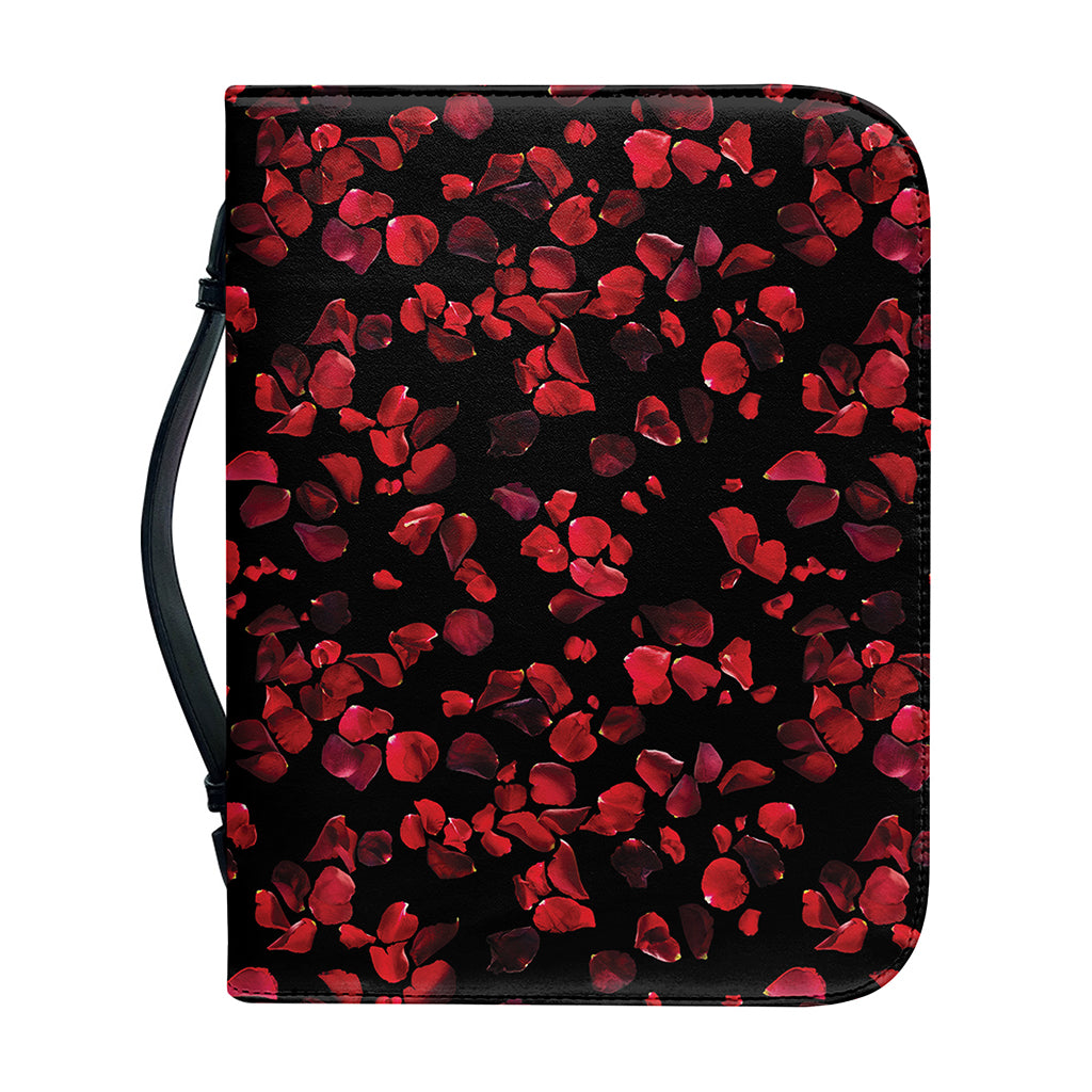 Rose Petals Pattern Print Leather Bible Cover