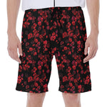 Rose Petals Pattern Print Men's Beach Shorts