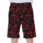 Rose Petals Pattern Print Men's Beach Shorts