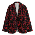 Rose Petals Pattern Print Men's Blazer