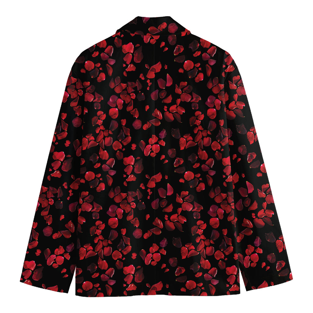 Rose Petals Pattern Print Men's Blazer