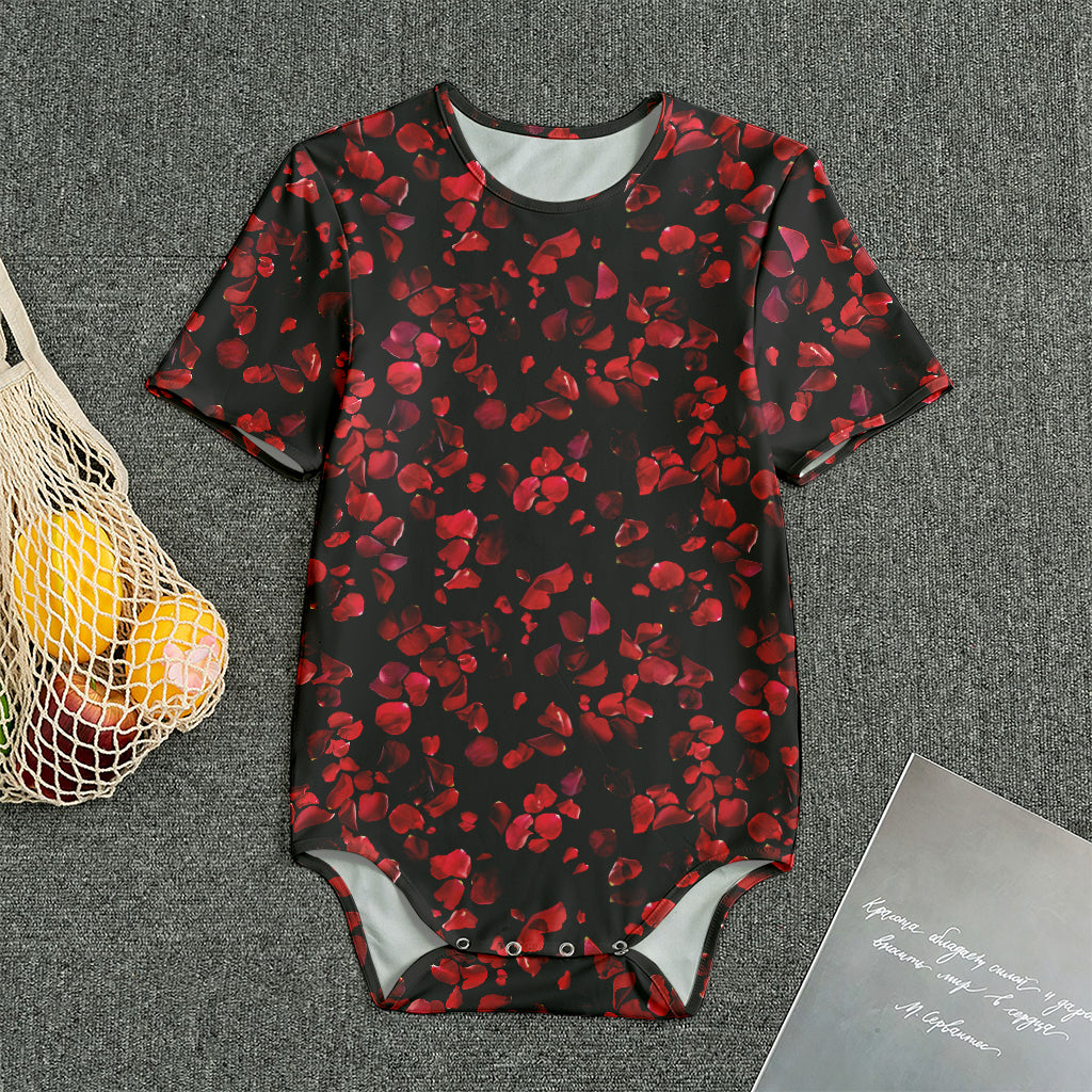 Rose Petals Pattern Print Men's Bodysuit
