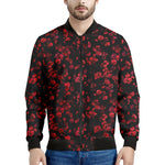 Rose Petals Pattern Print Men's Bomber Jacket