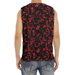 Rose Petals Pattern Print Men's Fitness Tank Top