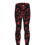 Rose Petals Pattern Print Men's leggings