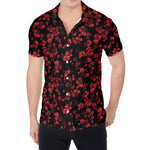 Rose Petals Pattern Print Men's Shirt