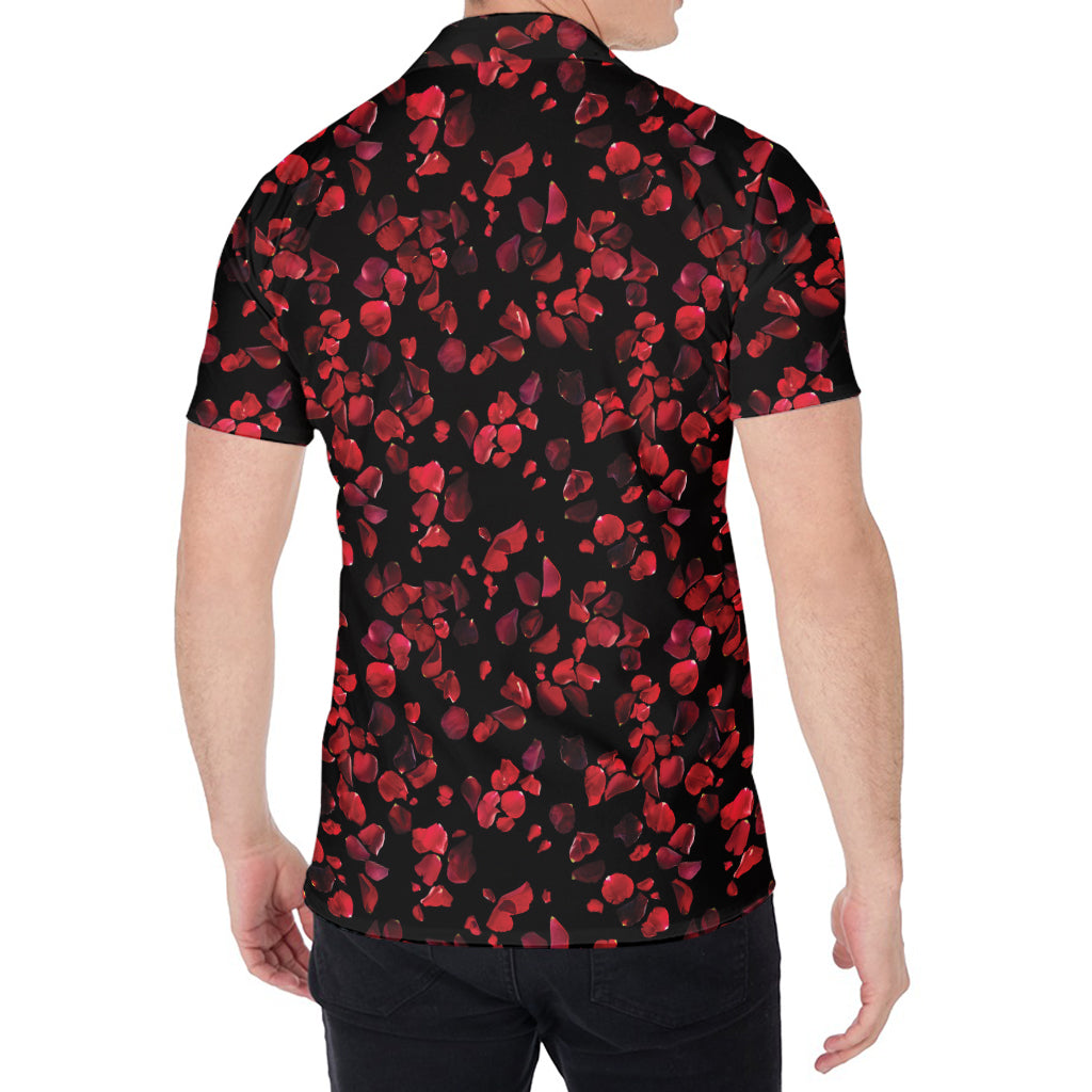 Rose Petals Pattern Print Men's Shirt