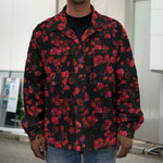 Rose Petals Pattern Print Men's Shirt Jacket