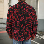 Rose Petals Pattern Print Men's Shirt Jacket