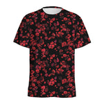 Rose Petals Pattern Print Men's Sports T-Shirt