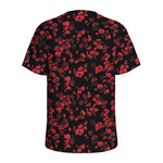 Rose Petals Pattern Print Men's Sports T-Shirt