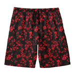Rose Petals Pattern Print Men's Swim Trunks