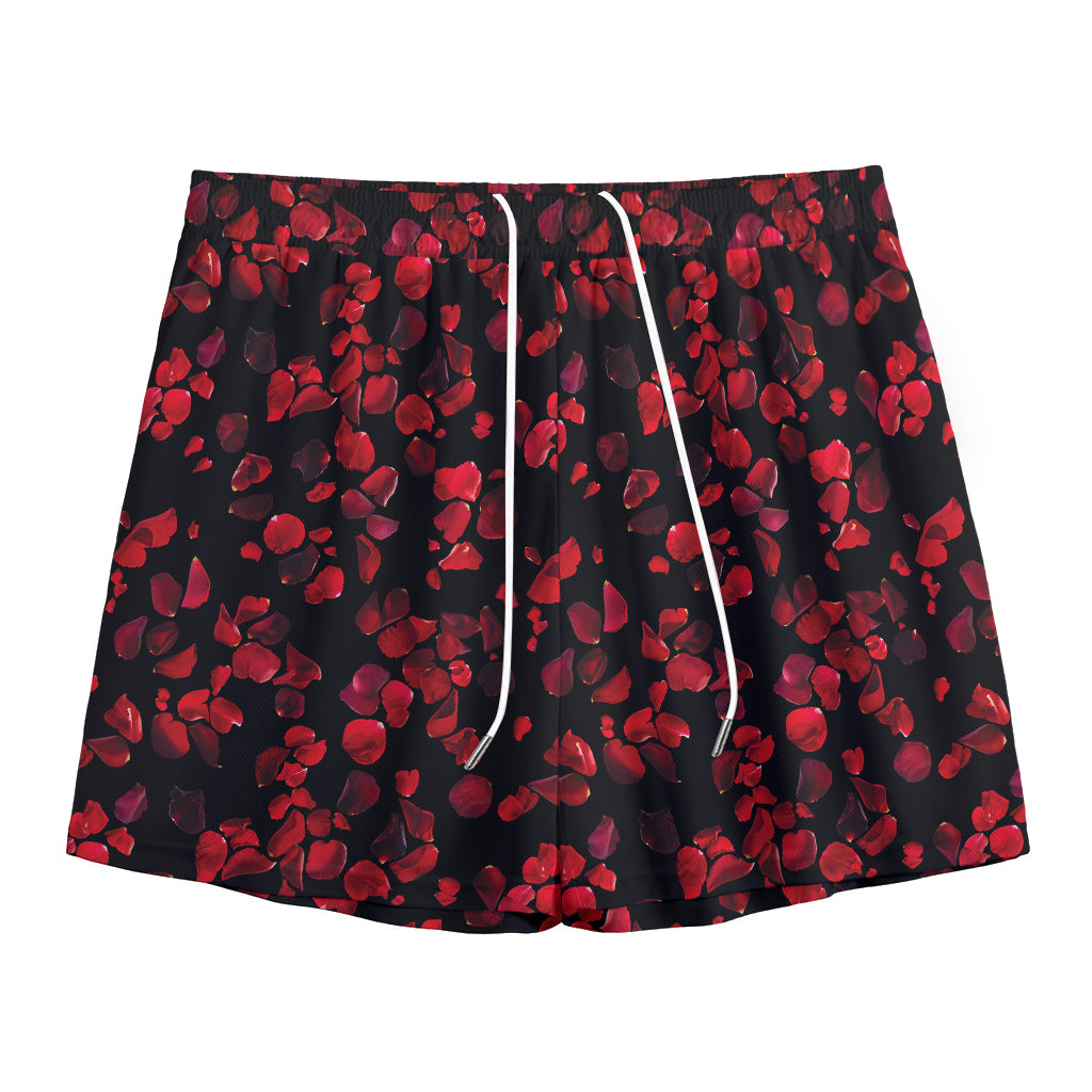 Rose Petals Pattern Print Mesh Shorts