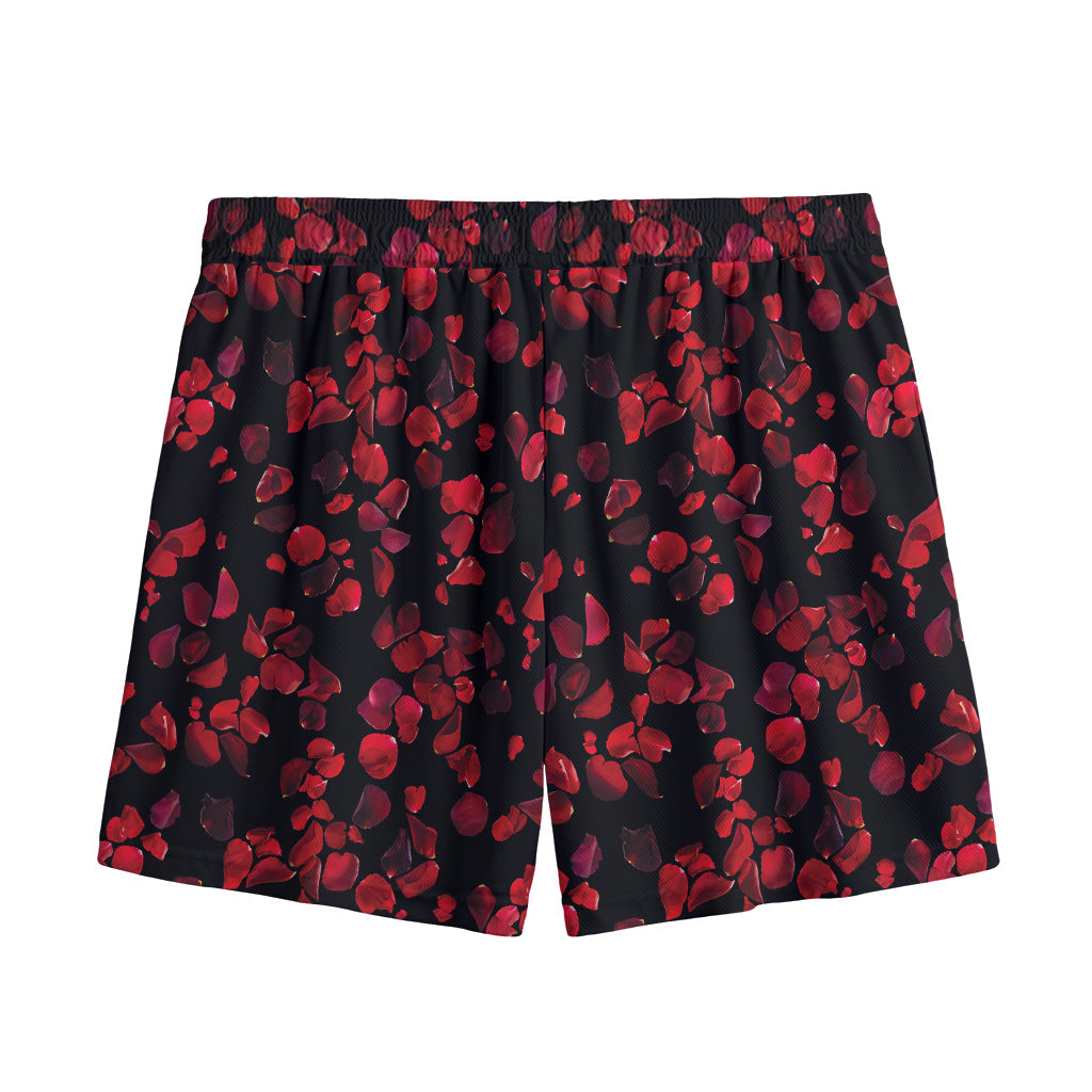 Rose Petals Pattern Print Mesh Shorts