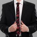 Rose Petals Pattern Print Necktie