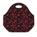 Rose Petals Pattern Print Neoprene Lunch Bag