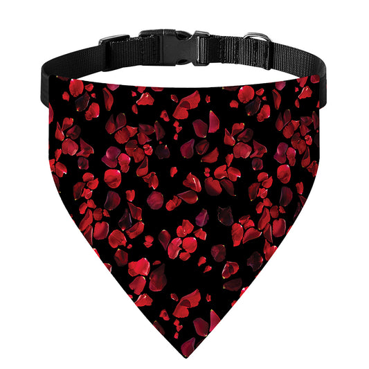 Rose Petals Pattern Print Over The Collar Dog Bandana