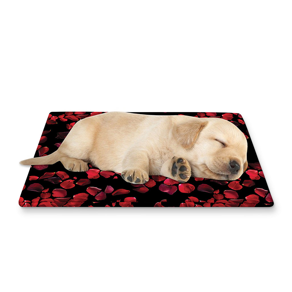 Rose Petals Pattern Print Pet Cooling Mat Cover
