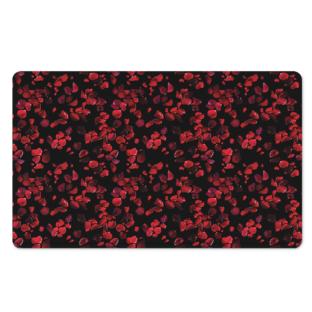Rose Petals Pattern Print Polyester Doormat