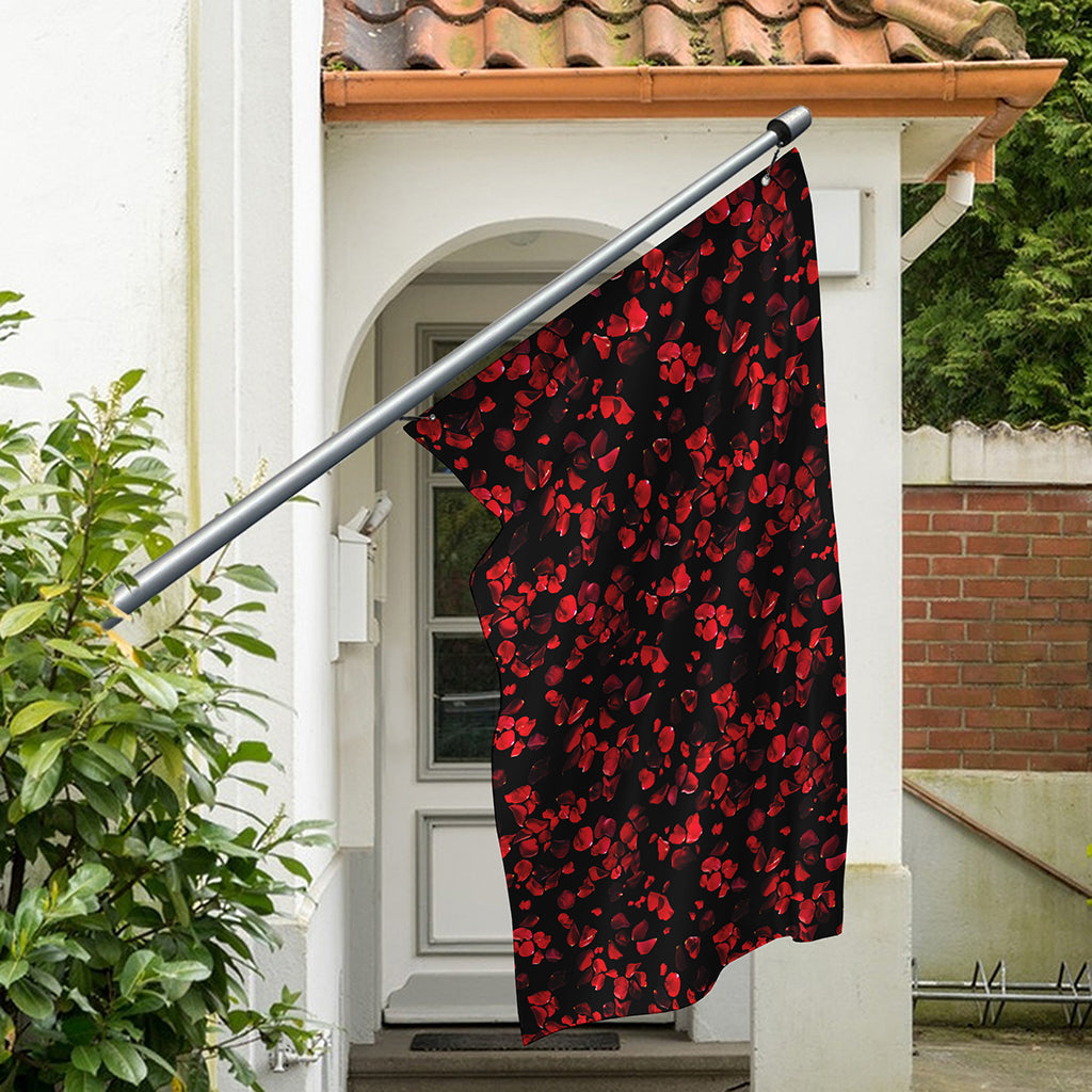 Rose Petals Pattern Print Polyester Flag