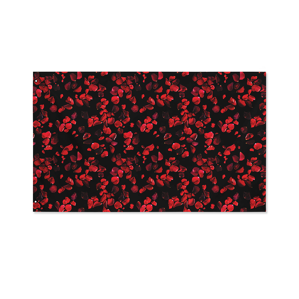 Rose Petals Pattern Print Polyester Flag