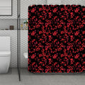 Rose Petals Pattern Print Polyester Shower Curtain