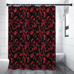 Rose Petals Pattern Print Premium Shower Curtain