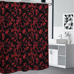 Rose Petals Pattern Print Premium Shower Curtain