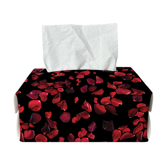 Rose Petals Pattern Print Rectangle Tissue Box Cover
