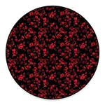 Rose Petals Pattern Print Round Floor Mat
